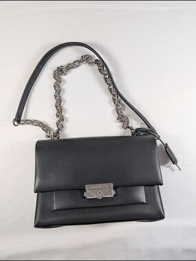 NWT Michael Kors black and silver chain detail purse